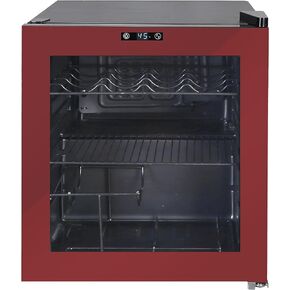 West Bend Beverage Cooler Refrigerator 15 Wine Bottle/60 Can Capacity, Glass Door, 17-Inch Wide Freestanding, Adjustable Thermostat Control, 1.6-Cu.Ft, Slate Blue