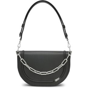 DKNY Orion Flap Bag, Black/Silver in Kuwait