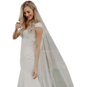 CanB Bride Wedding Veils with Comb 1 tier Cathedral Veil Bridal Hair Accessories