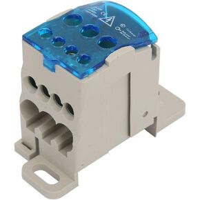 UKK-400A Din Rail Distribution Box, Universal Insulation Power Junction Box Terminal Block Distribution Box with Protection Cover