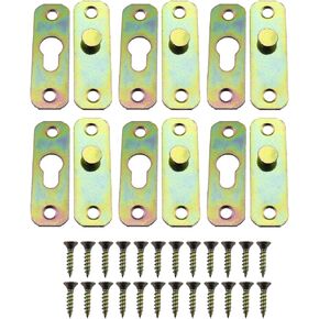 RLECS 6PCS 56MM/2.2Inch Wall Decoration Picture Frame Accessory Furniture Connector Frame Hook Colour Plated Wall Bracket Suitable for Bedside Cabinet Dressing Table Storage Cabinet and Wardrobe