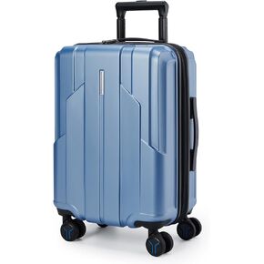 BAGSMART Carry On Luggage 22x14x9 Airline Approved, 1OO% PC Hardside Expandable Luggage with TSA Lock, 20 Inch Travel Suitcase with Spinner Wheels, Blue