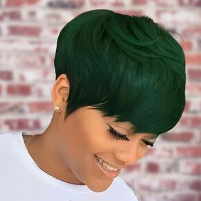 QITAQOTA Pixie Cut Wig Short Pixie Cut Wigs for Black Women Short Brown Wig Natural Looking,Synthetic Wigs For Women Hallowwen Cosplay