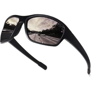 Dollger Polarized Sports Sunglasses for Men Women, UV400 Protection Shades for Running Fishing Cycling Driving Golf