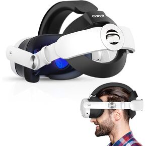 CYBVR Elite Comfort Head Strap for the Meta Quest 3 - Built with Memory Foam & Battery Pack Compatible for Extended Comfortable Gaming Sessions