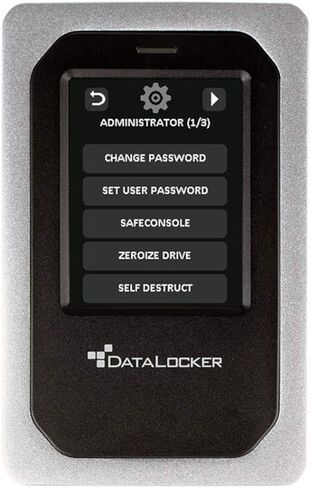 DataLocker DL4 FE محرك أقراص ثابتة مشفر بكلمة مرور سعة 2 تيرابايت، استخدام سهل مع توجيه الشاشة، AES 256، IP64 Dust، سلسلة توريد موثوقة ومتوافقة مع TAA، نظام تشغيل مستقل، USB-C/USB-A in Kuwait