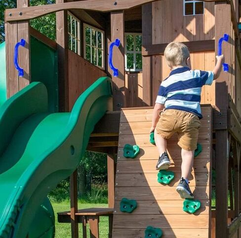 THAKSENY Playground Accessories for Kids, Swingset Attachments with Pirate Ship Wheel, Toy Telescope and Safety Handles，Pirate Accessories for Kids Treehouse (Gree 2 PCS) in Saudi Arabia
