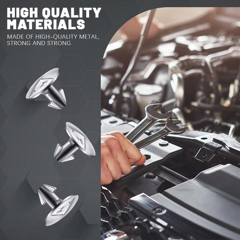 HEVLE Lower Engine Cover Bolt Pin Screws, 6PCS Splash Shield Hardware Bolts 90674-TY2-A01 and 2PCS Engine Lower Cover Pin Screws 90105-TBA-A00 Compatible with Honda Accord Civic CR-V Acura (8PCS) in Saudi Arabia