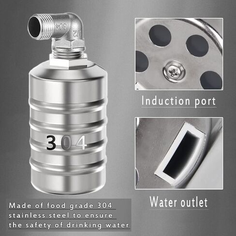 304 Stainless Steel Fully Automatic Water Level Control Float Valve, Water Tank Float Valve, 1/2" Automatic Water Level Controller, Auto Shut Off Ball Mini Float Valve for Water Tank in Saudi Arabia