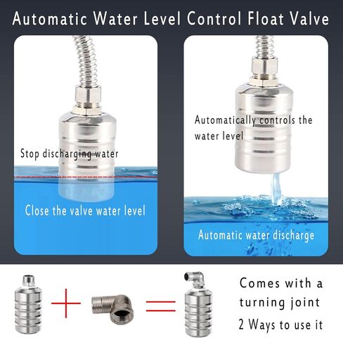 304 Stainless Steel Fully Automatic Water Level Control Float Valve, Water Tank Float Valve, 1/2" Automatic Water Level Controller, Auto Shut Off Ball Mini Float Valve for Water Tank in Saudi Arabia