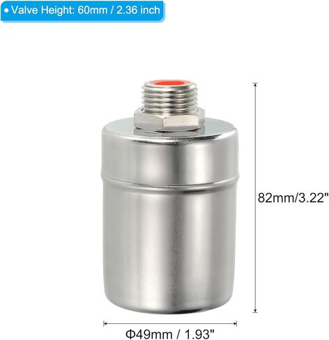 صمام تعويم خزان المياه الملء التلقائي مقاس 1 بوصة من باتيكل، 304 من الفولاذ المقاوم للصدأ، صمام التحكم في مستوى الماء الأوتوماتيكي بالكامل، صمام الخزان العائم لخزان المياه in Kuwait