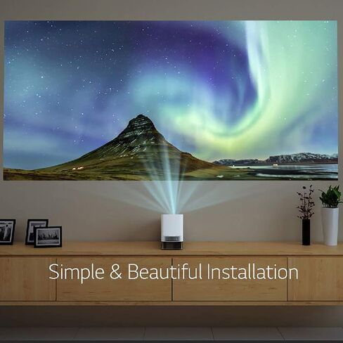 LG HF65LA 100" Full HD (1920 x 1080) Home Theater CineBeam Ultra Short Throw Projector, 1000 ANSI Lumen, Bluetooth Sound Out, Wireless Connection - White in Kuwait