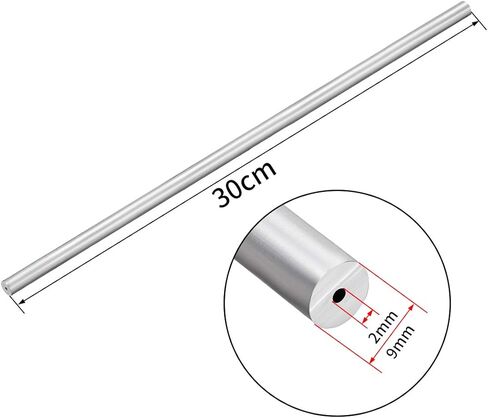 Uxcell 4 قطع 6063 أنبوب ألومنيوم مستدير مستقيم غير ملحوم بطول 1 قدم 0.312 بوصة معرف 0.39 بوصة OD in Kuwait