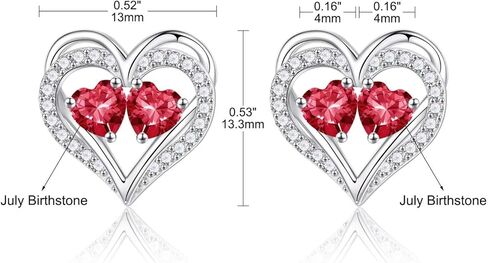 Iefil Double Birthstone Necklace and Birthstone Earrings Set in Saudi Arabia