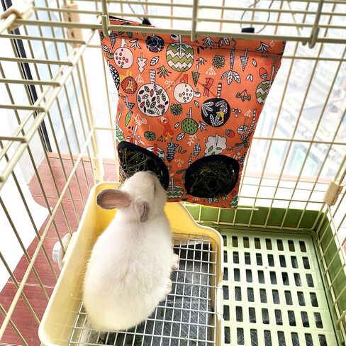 صندوق فضلات الأرانب من RMNHPTK مع حقيبة تغذية القش وإكسسوارات قفص الأرانب 4 في 1 مجموعة تنظيف المرحاض ونونية الأرانب للأرنب القزم والأرنب الغيني شينشيلا (وردي) in Kuwait