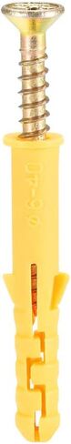 uxcell 6mmx40mm Plastic Expansion Tube for Drywall with Screws Yellow 30pcs in Saudi Arabia