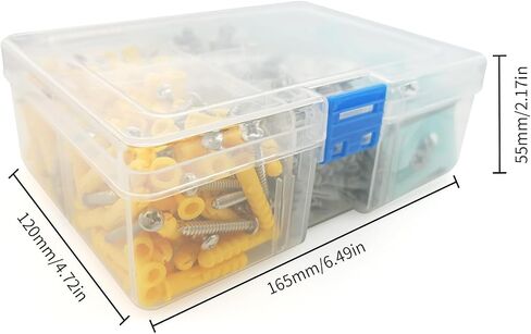 HomeHand Drywall Screw with Anchor Kit Multi-Spec Expansion Self Drilling Anchor Screw 432pcs Organizer Box Included in Saudi Arabia
