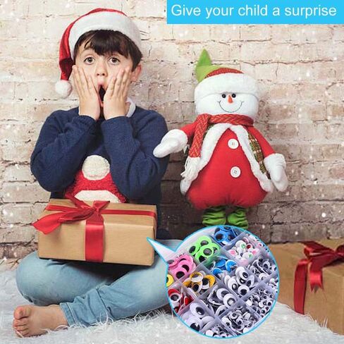 1860pcs Googly Wiggle Eyes Self-Adhesive, Wobbly Eyes for Craft Stickers Multi Colors and Sizes for DIY Craft Scrapbooking Decorations by AMOKIA in Saudi Arabia
