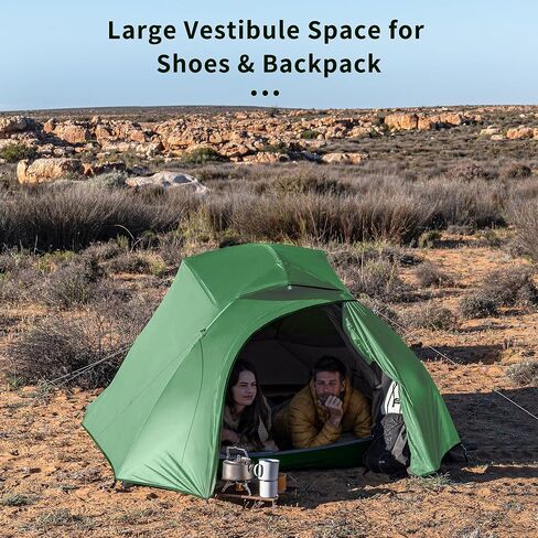 Naturehike Cloud-Up 3 Person Tent Lightweight Backpacking Tent with Footprint - 3 Season Free Standing Dome Camping Hiking Waterproof Ultralight Backpack Tents in Kuwait