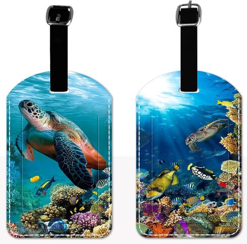 2 Pack Luggage Tag for Suitcase, Pink Marble PU Leather Suitcase Tags with Privacy Flap Name ID Label and Adjustable Leather Loop for Women Men Luggage Travel Essentials in Saudi Arabia