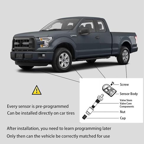 Set of 4 TPMS Tire Pressure Sensors 315MHz Compatible with 2015-2017 Ford F-150 2015-2023 Ford Edge 2015.8-2021 Lincoin MKX Replaces F2GZ1A189A F2GT1A180AB F2GT1A150AB in Kuwait