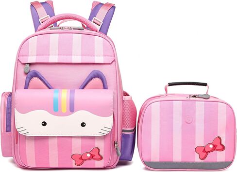 JIHUBEAR Backpack with Lunch Box for Kids Girls Boys School Backpack BookBag Set Preschool Toddle Kindergarten Brwon in Saudi Arabia