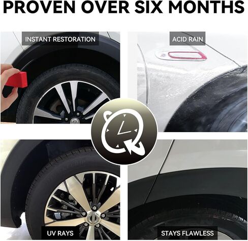 Plastic Restorer for Cars, Instant Back to Black Trim Restore, Lasting Auto Ceramic Trim Coat, More Than A Dressing, Effective Bring Plastic, Rubber, Vinyl Back to Life, Resists Water, Uv Rays, Dirt in Kuwait