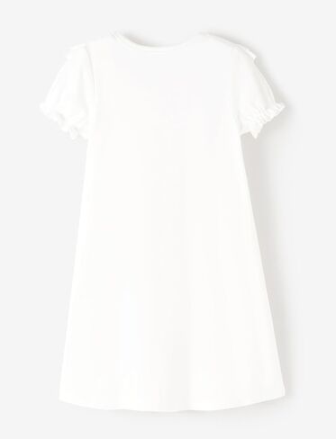 PATPAT Girls Princess Lace Nightgown Short Sleeve Sleepwear Nightdress O-Neck Loose Nightwear Homewear in Saudi Arabia