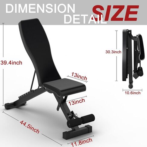Elevens Weight Bench Adjustable Workout Bench for Home, Incline Bench for Bnech Press, Strength Training Bench-Upgraded Version in Saudi Arabia