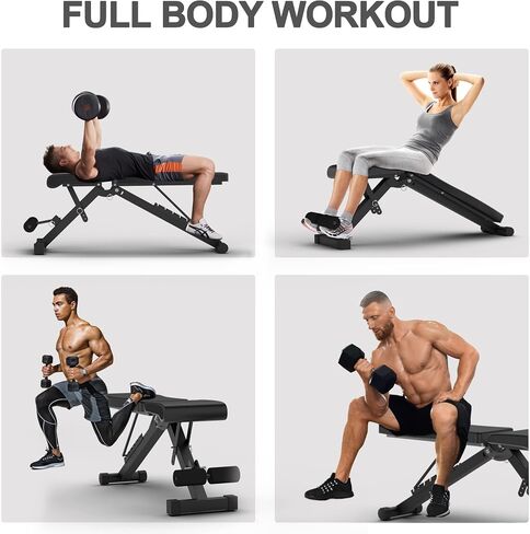 Elevens Weight Bench Adjustable Workout Bench for Home, Incline Bench for Bnech Press, Strength Training Bench-Upgraded Version in Saudi Arabia