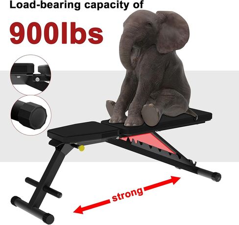 Elevens Weight Bench Adjustable Workout Bench for Home, Incline Bench for Bnech Press, Strength Training Bench-Upgraded Version in Saudi Arabia