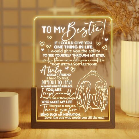 LUCKOR Teacher Appreciation Gifts from Student - Best Teacher Acrylic Plaque with Walnut Night Light - End of Year Thank You Gifts - Retirement Gifts for Teacher - Teacher Gift Ideas for Women in Saudi Arabia