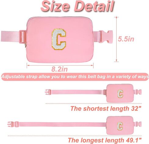 Uygafly Fanny Pack حقيبة حزام حقائب كروس بودي أشياء لطيفة للفتيات والنساء المراهقات - هدايا عيد الأم لهدايا عيد ميلاد الأم للفتيات بعمر 8 9 10 11 12 13 عامًا، وحزم خصر للأطفال | الأولي الأبيض أ، حقيبة الوردي in Kuwait