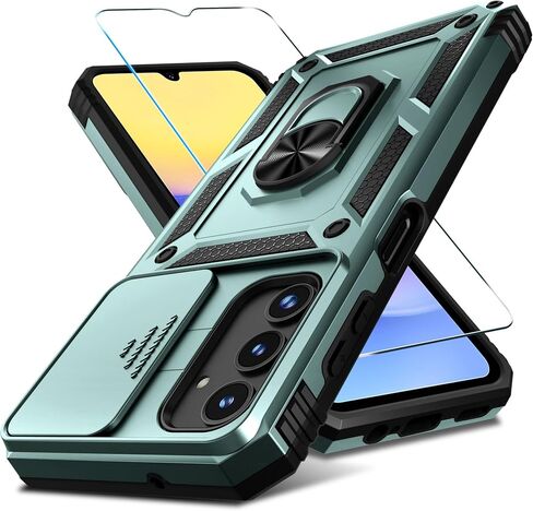 Janmitta for Samsung Galaxy A17 Case Built in Slide Camera Cover,Black in Saudi Arabia