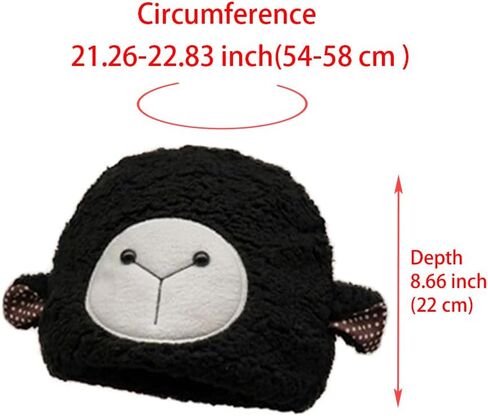 ZffXH 2 قطعة من قبعات الحيوانات الضأن الخراف اللطيفة الدافئة للنساء والرجال المضحكة للهالوين والشتاء للبالغين in Kuwait