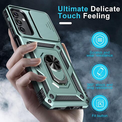 Janmitta for Samsung Galaxy A17 Case Built in Slide Camera Cover,Black in Saudi Arabia