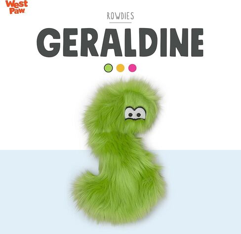 WEST PAW Rowdies Durable Plush Dog Toy with HardyTex, Geraldine, Lemon in Kuwait