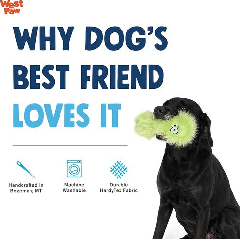 WEST PAW Rowdies Durable Plush Dog Toy with HardyTex, Geraldine, Lemon in Kuwait