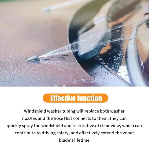 Car Windshield Washer Hose Kit, Includes Universal 4 Meter Washer Fluid Hose & 12 Pcs Hose Connectors, Compatible with Most Car Windshield Washer Nozzle Installation Connect Car Water Pump and Nozzles in Saudi Arabia