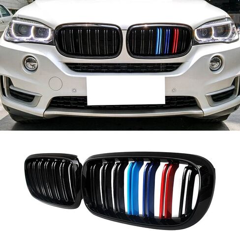 MAXDOM Real Carbon Fiber Replacement Front Upper Grill Fit for BMW (2014-2018) X5 F15 (2015-2019) X6 F16 X5M F85 X6M F86 in Saudi Arabia