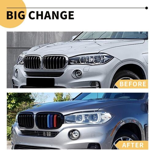 MAXDOM Real Carbon Fiber Replacement Front Upper Grill Fit for BMW (2014-2018) X5 F15 (2015-2019) X6 F16 X5M F85 X6M F86 in Saudi Arabia