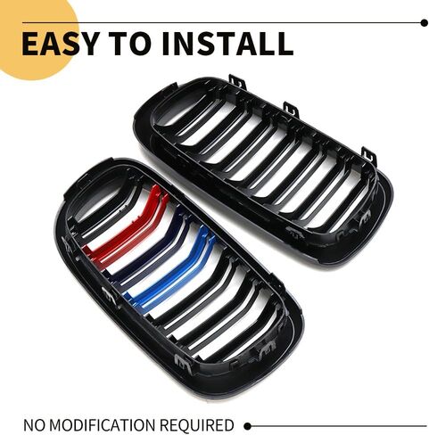 MAXDOM Real Carbon Fiber Replacement Front Upper Grill Fit for BMW (2014-2018) X5 F15 (2015-2019) X6 F16 X5M F85 X6M F86 in Saudi Arabia