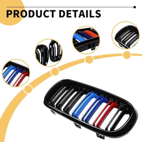 MAXDOM Real Carbon Fiber Replacement Front Upper Grill Fit for BMW (2014-2018) X5 F15 (2015-2019) X6 F16 X5M F85 X6M F86 in Saudi Arabia