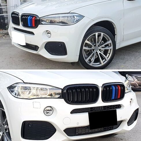 MAXDOM Real Carbon Fiber Replacement Front Upper Grill Fit for BMW (2014-2018) X5 F15 (2015-2019) X6 F16 X5M F85 X6M F86 in Saudi Arabia