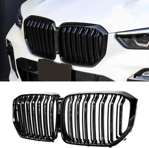 MAXDOM Real Carbon Fiber Replacement Front Upper Grill Fit for BMW (2014-2018) X5 F15 (2015-2019) X6 F16 X5M F85 X6M F86 in Saudi Arabia