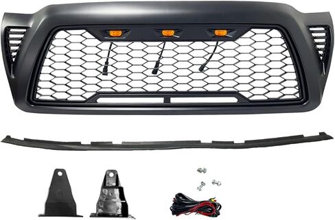 شبكة MATMACRO متوافقة مع شواية تويوتا تاكوما الأمامية مع 3 أضواء LED 2005 2006 2007 2008 2009 2010 2011 in Kuwait