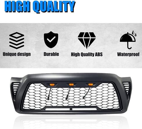 شبكة MATMACRO متوافقة مع شواية تويوتا تاكوما الأمامية مع 3 أضواء LED 2005 2006 2007 2008 2009 2010 2011 in Kuwait