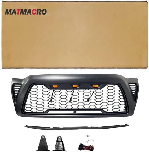 شبكة MATMACRO متوافقة مع شواية تويوتا تاكوما الأمامية مع 3 أضواء LED 2005 2006 2007 2008 2009 2010 2011 in Kuwait