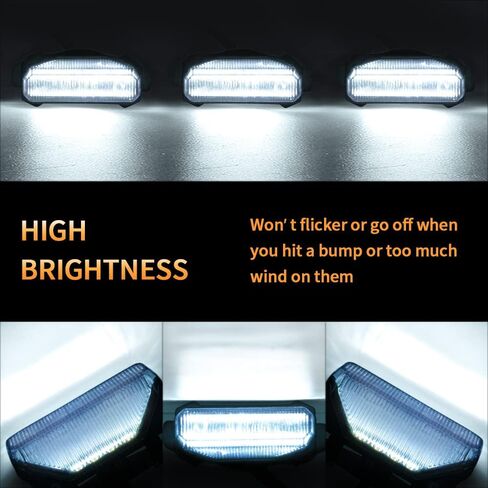 ملحقات السيارة AUXLIGHT، 3 قطع LED لشبكة رابتور المركزية/مصابيح التحديد لسيارة Toyotaa Tundra TRD Pro Grill 2018 2019 2020، تأتي مع حزام أسلاك ومصهر إضافي ومسامير (كهرماني) in Kuwait