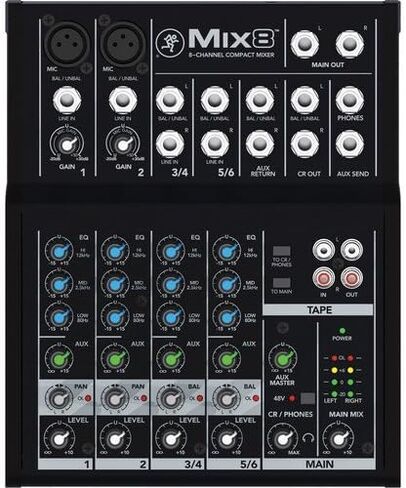 Mackie Mix8 8-Channel Compact Mixer with Gator Cases G-MIXERBAG-1212 Padded Nylon Mixer/Equipment Bag Bundle in Saudi Arabia